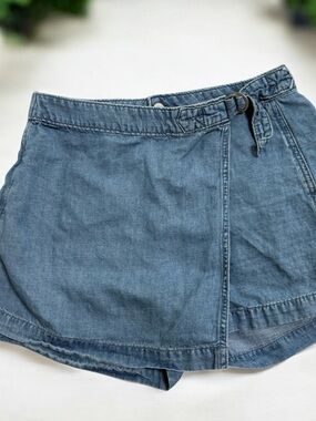 American Eagle Denim Wrap Skort Size 4
